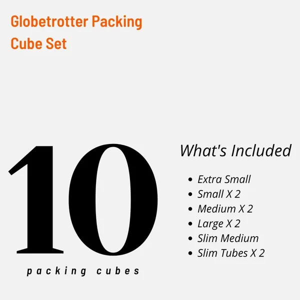 Zoomlite Packing Cubes Set - 10 PC Travel Organisers for All Luggage