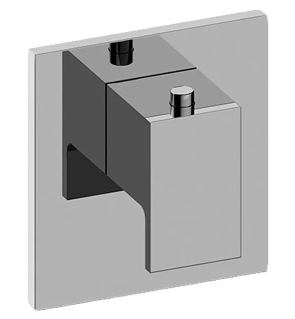 Graff G-8043-LM31E-SN-T M-Series Square Thermostatic Valve Trim Plate w/Solar Handle in Satin Nickel