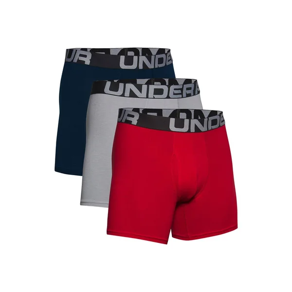 Under Armour Men's Charged Cotton 6x22 Boxerjock 3-Pack Red XL