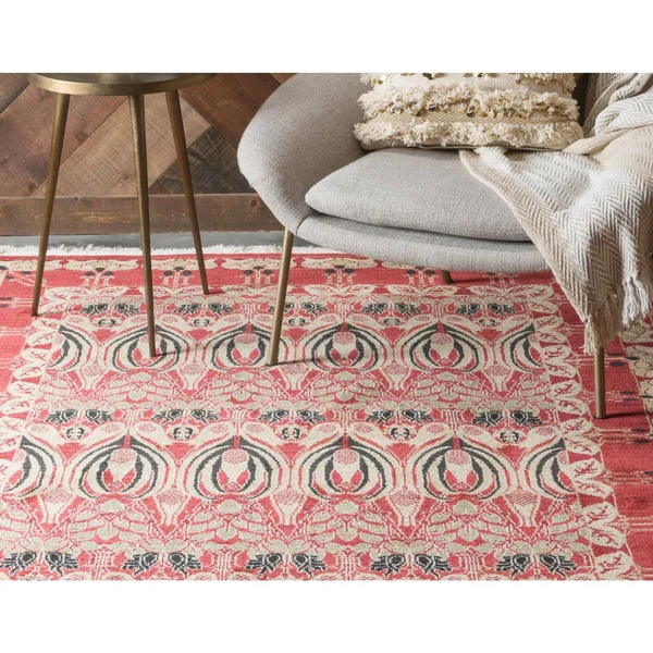 Unique Loom Carnation Edinburgh Area Rug - 7& x 10& (Rust Red)