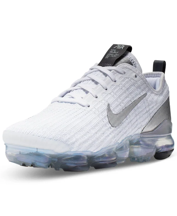 Nike Big Kids& Air VaporMax Flyknit 3 Running Shoes White
