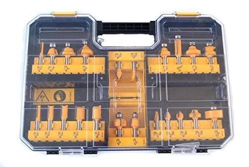 Router Set DT90017, 22 Pieces Hardware/Electronic