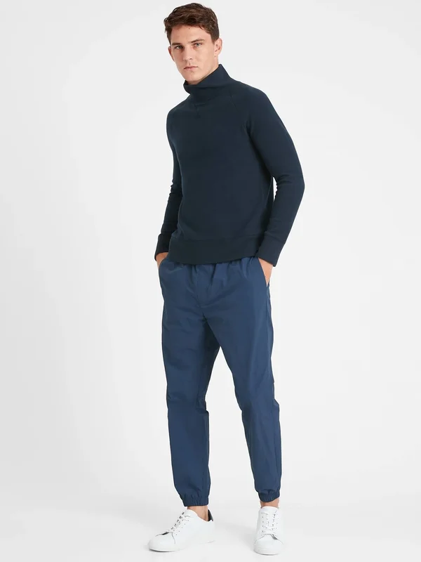 Banana Republic Men's Slim Water-Repellent Jogger Niagara Navy Size XXL