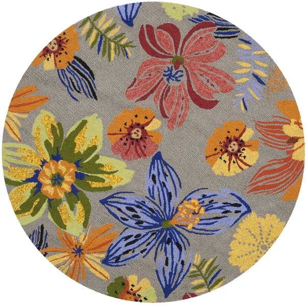 Safavieh Four Seasons FRS468C 4&0x22 x 4&0x22 Round Grey - Orange Area Rug