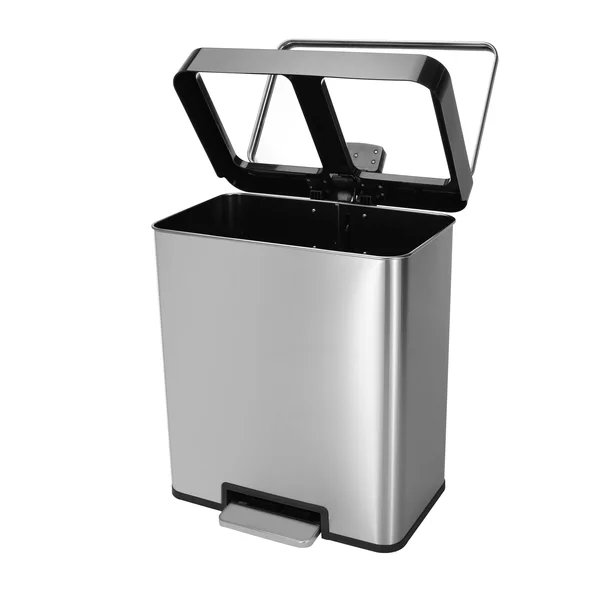 Rectangular Stainless Steel 10.6 Gallon Step-On Trash Can Innovaze