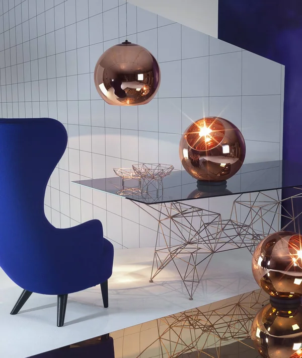 Tom Dixon - Copper Round Pendant Black 25cm