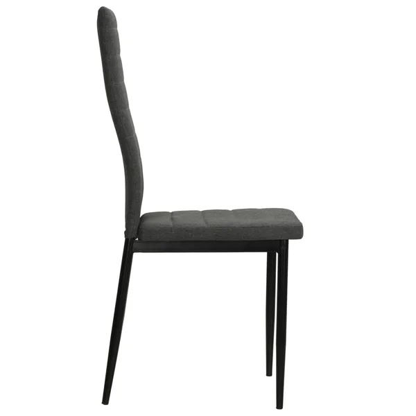 vidaXL Dining Chairs 4 Pcs Light Gray Fabric