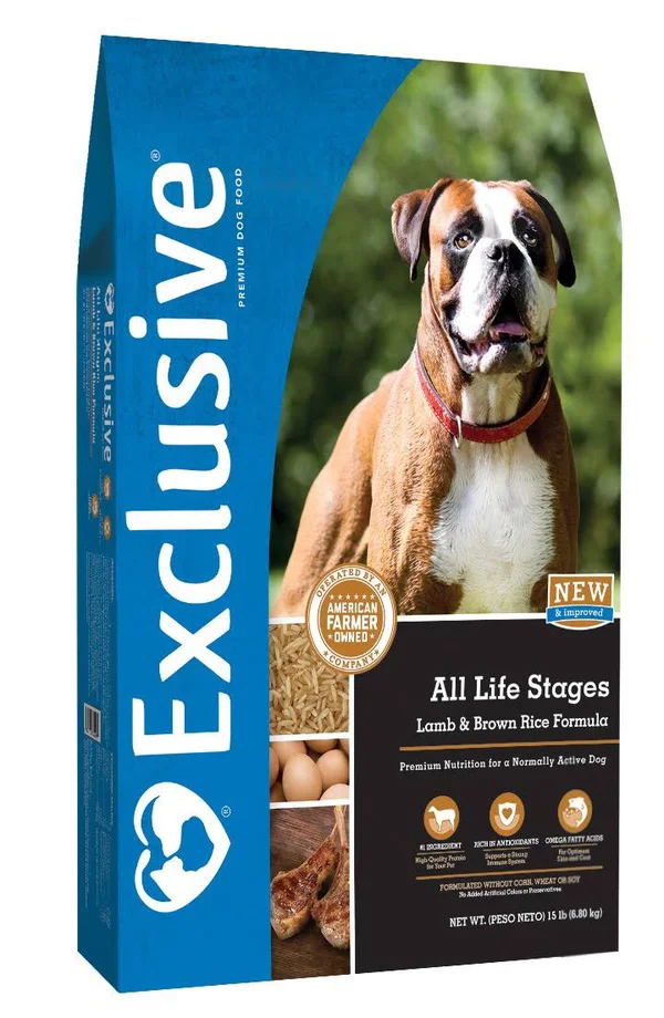 Exclusive Lamb & Brown Rice Formula All Life Stages Dog Food - 15 lb.