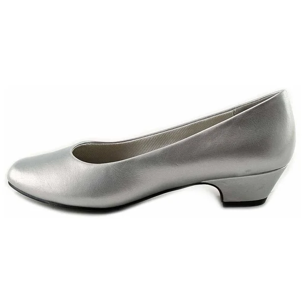 Easy Street Womens Halo Fabric Closed Toe Classic Pumps, Silver