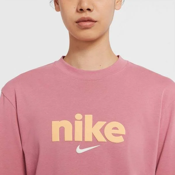 Nike Womens Crew Neck Long Sleeve T-Shirt, Medium, Purple