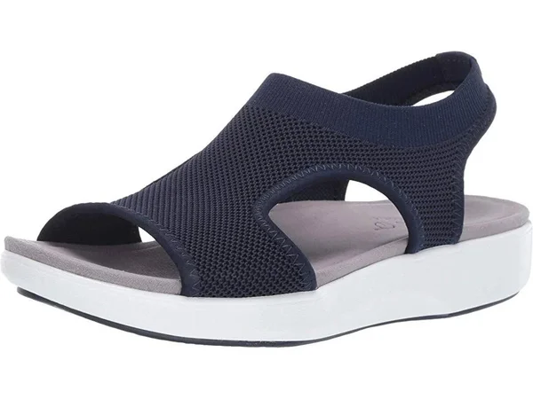 Traq by Alegria Women's Qeen Sandal Navy 37