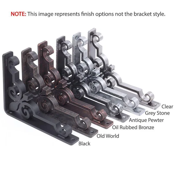 Wrought Iron Corbel - Linley Iron Countertop Corbel (Single Center Brace)