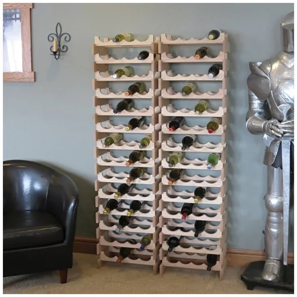 Wooden Mallet 12 Bottle Dakota Wine Rack Medium Oak