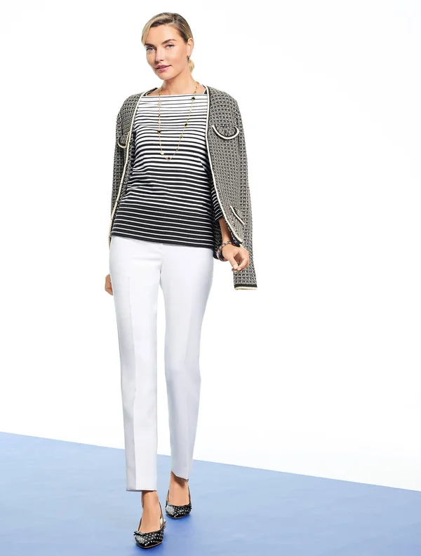 Petite - Talbots Hampshire Ankle Pants - Solid - White - 10