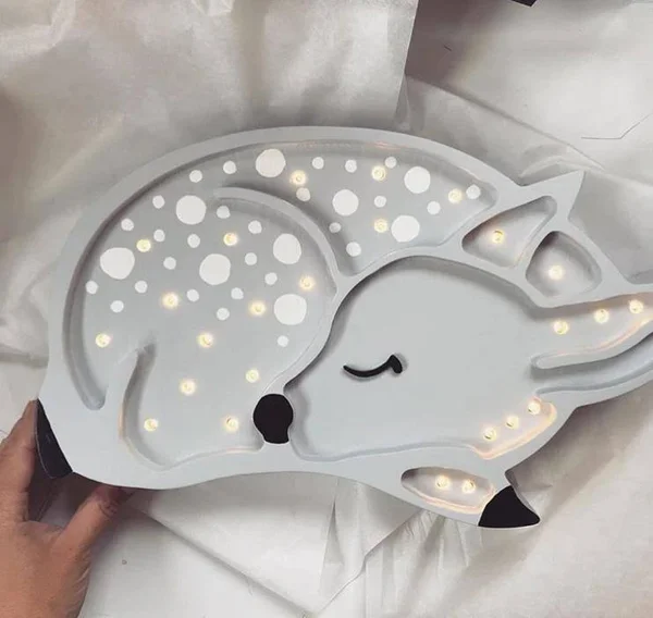 Little Lights Deer Lamp - Grey