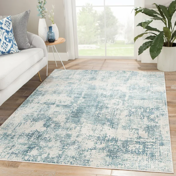 Jaipur Living Eero Abstract Blue/ Ivory Runner Rug 2&6x22x8&