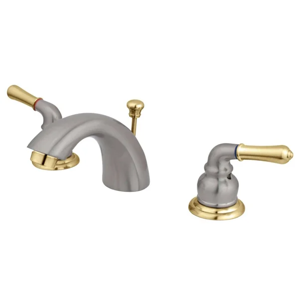 Kingston Brass KB959 Magellan 4x22-8x22 Mini Widespread Lavatory Faucet, Satin Nickel
