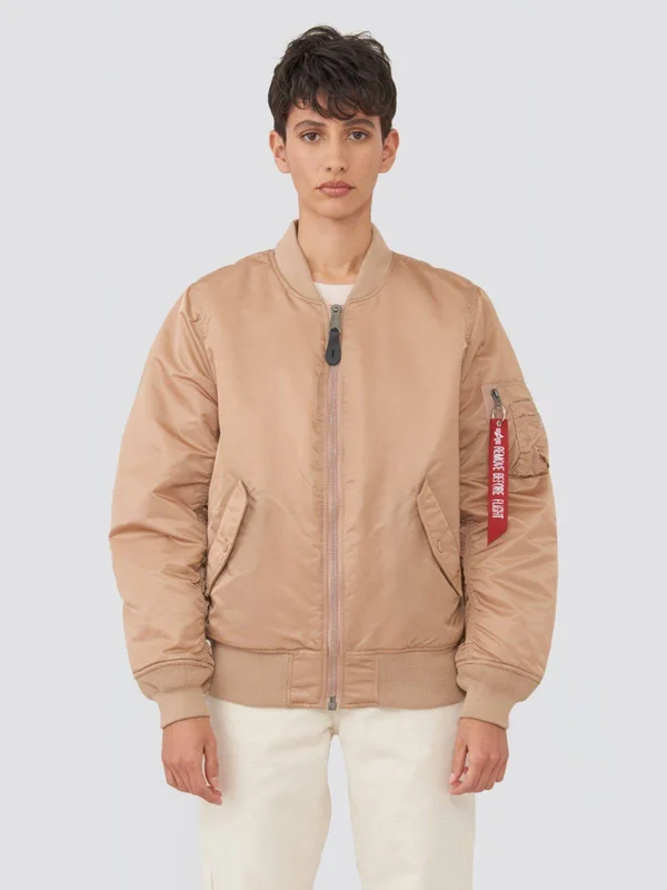 Alpha Industries Women's MA-1 W Flight Jacket, Rose Gold, M