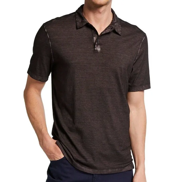John Varvatos Men's Gunpowder Wash Polo Shirt Black