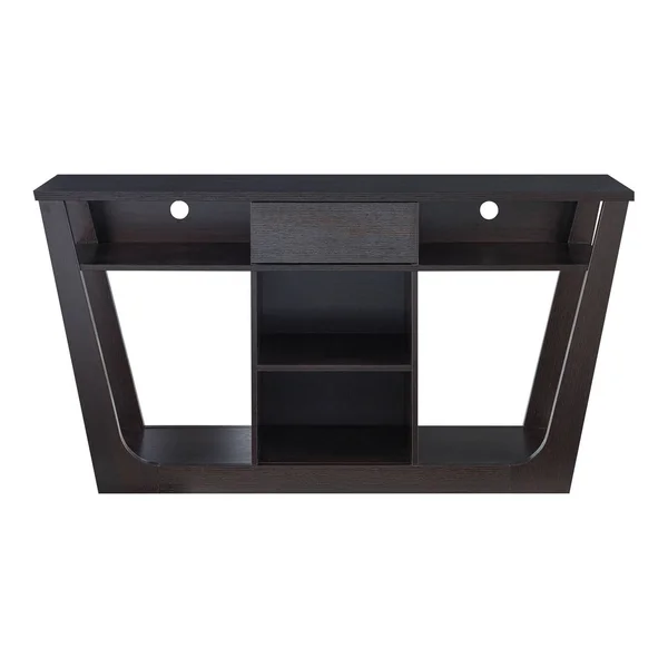 Delak Open Shelf TV Stand for TVs Up to 60x22 Red Cocoa - miBasics