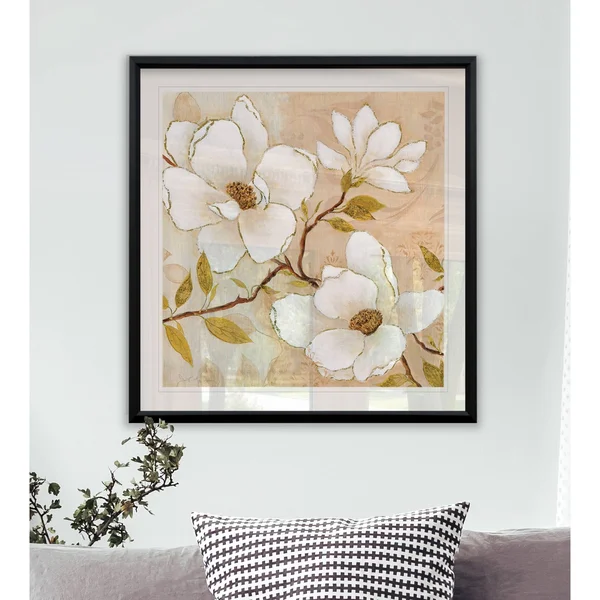 Golden Dogwood II -Framed Giclee Print - 32x32