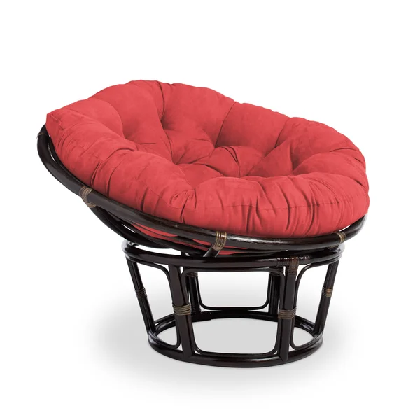 International Caravan Bali 42-Inch Papasan Chair with Cushion - Cardinal Red