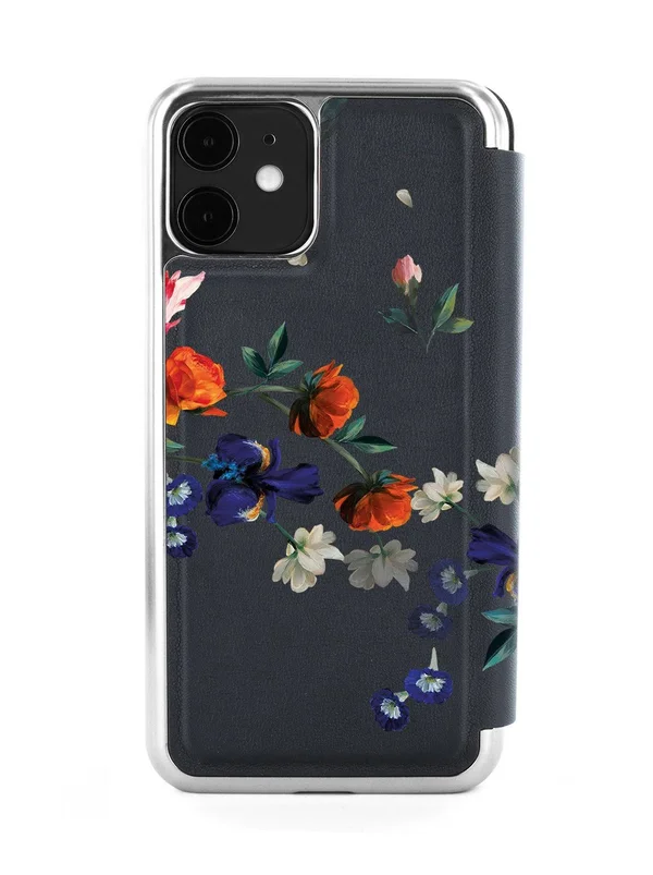 Ted Baker SKYLIA Mirror Case for iPhone 11 - Sandalwood, Black Silver