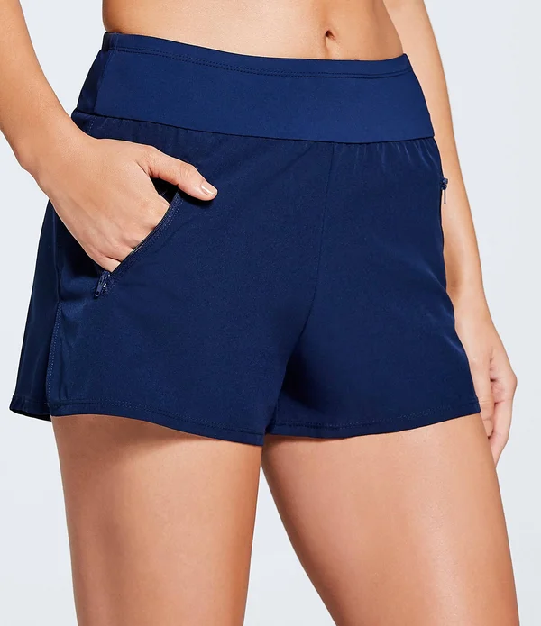 Beach House Women April Stretch Woven Swim Shorts - Black - 12