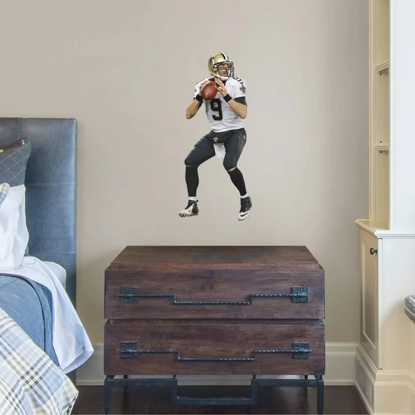 NFL New Orleans Saints Drew Brees Fathead Wall Decal, Junior