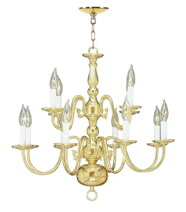 Livex Lighting - 5012-04 - 12 Light Chandelier - Williamsburg - Black