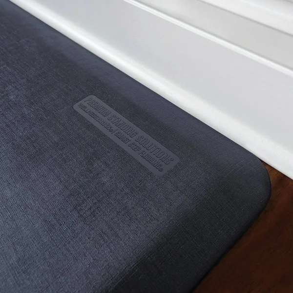 WellnessMats Estates Linen 3& x 2& Anti-Fatigue Mat (Midnight Blue)