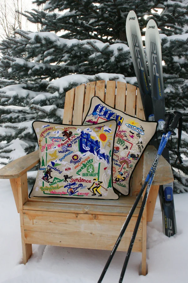 Utah Embroidered catstudio State Pillow