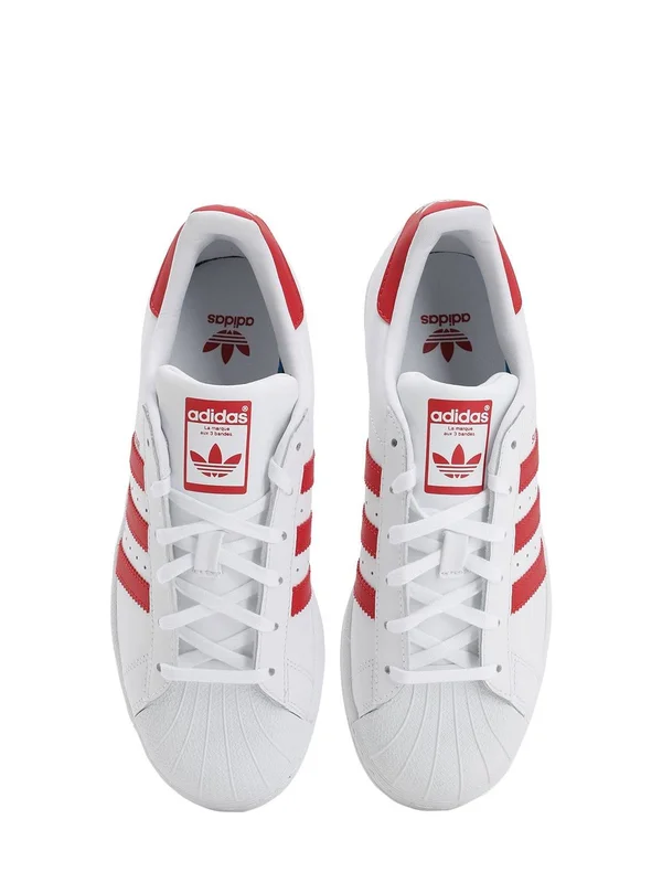 Adidas Originals White & Red Superstar Trainers