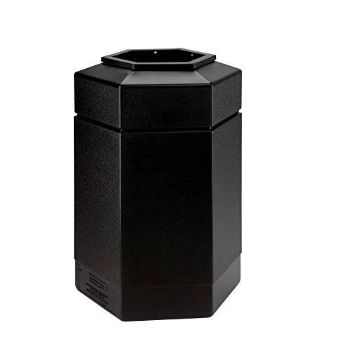 Commercial Zone Waste Receptacle 30 Gallon Black
