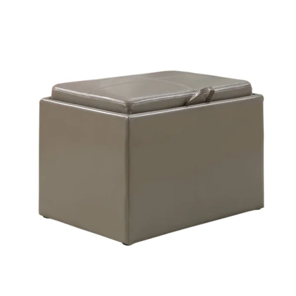 Convenience Concepts Designs4Comfort Accent Storage Ottoman, Gray