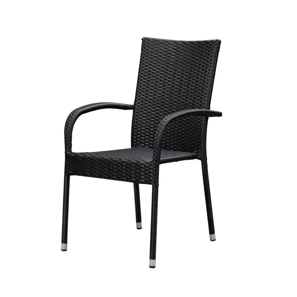 Patio Sense Morgan Outdoor Wicker Chair - Black - Set of 4