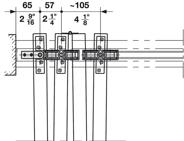 Hafele 407.58.003 HAWA Bifold 30 - Set