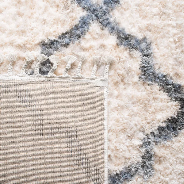 Safavieh Berber Fringe Shag 627 Area Rug - Cream, Grey, 6& x 9& Rectangle