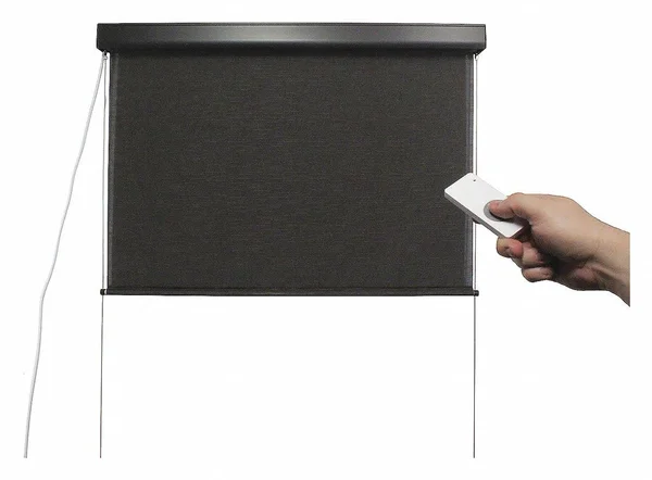 Keystone Fabrics Valanced Motor-Operated Outdoor Shade, 8-ft x 8-ft, Kona