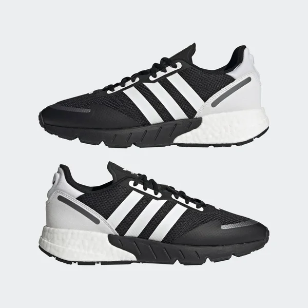 Adidas Originals ZX 1K Boost Black/White Men's Shoes, Size: 8.5