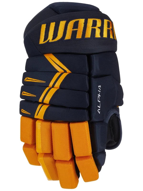 Warrior Alpha DX3 Gloves Navy/Gold SR 13