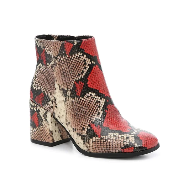 Mix NO. 6 Benisa Bootie, Women's, Red, Size 8.5, Boots, Block, Bootie
