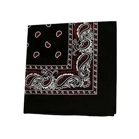 Set of 250 Qraftsy Paisley 100% Cotton Double Sided Bandanas - Bulk Lot