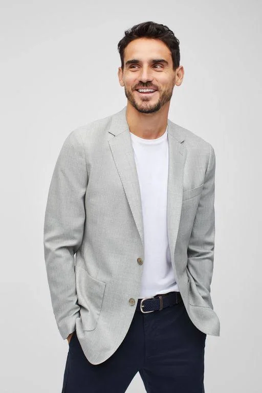 Bonobos Unconstructed Italian Wool Blazer - Gray - Formal Jackets