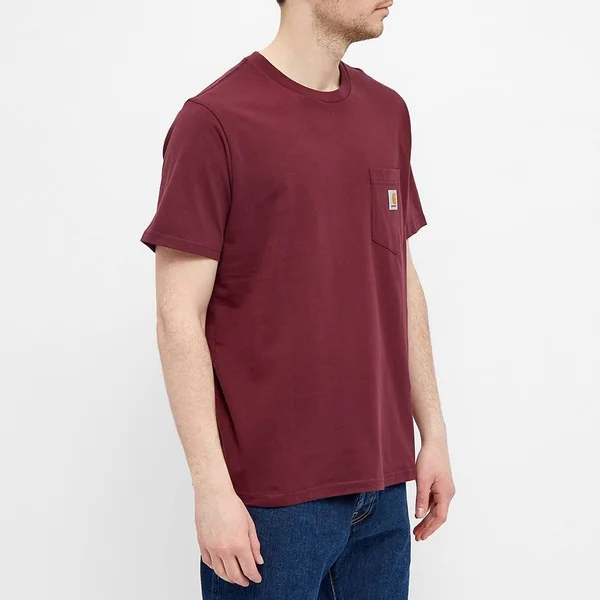 Carhartt WIP Pocket Tee Shiraz - Shiraz - Small - 100% Cotton - Men's