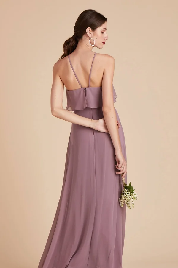 Jules Chiffon Bridesmaid Dress in Dark Mauve 3XL - Dark Mauve