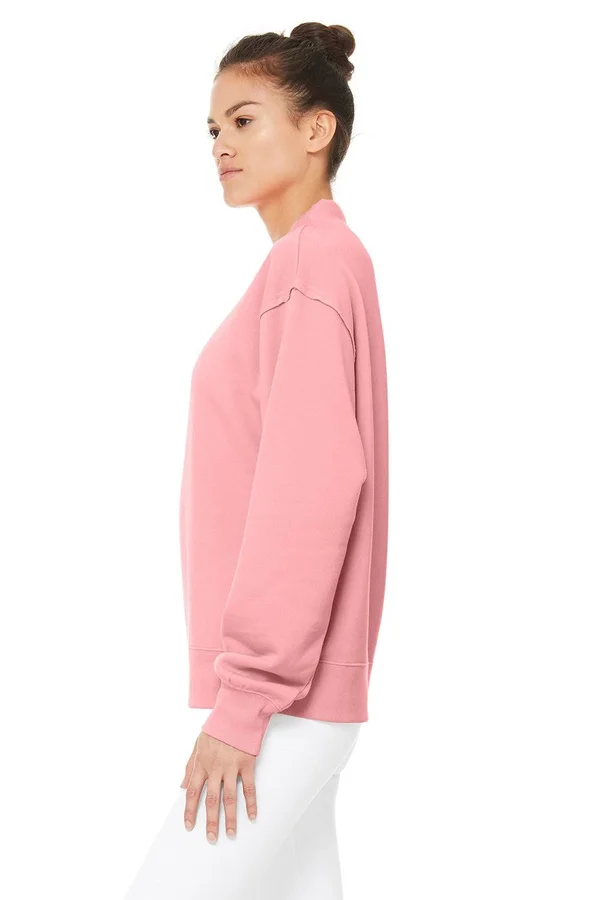 Alo Yoga - Freestyle Sweatshirt in Macaron Pink, Size: Medium
