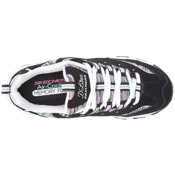 Skechers Women's D&Lites Interlude Sneaker - Black Multi, Size: 11