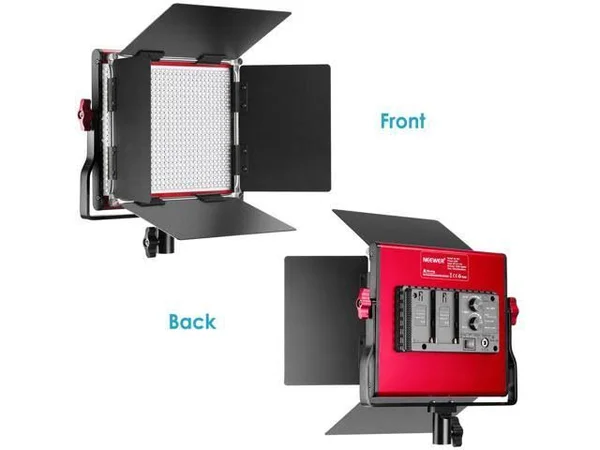 Neewer LED Video Light - Bi-Color Dimmable 660 Beads, Durable Metal Frame with U Bracket and Barndoor, 3200-5600K, CRI 96+ for St