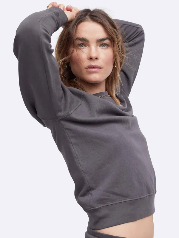 Organic Terry Raglan Sweatshirt Charcoal - 2x